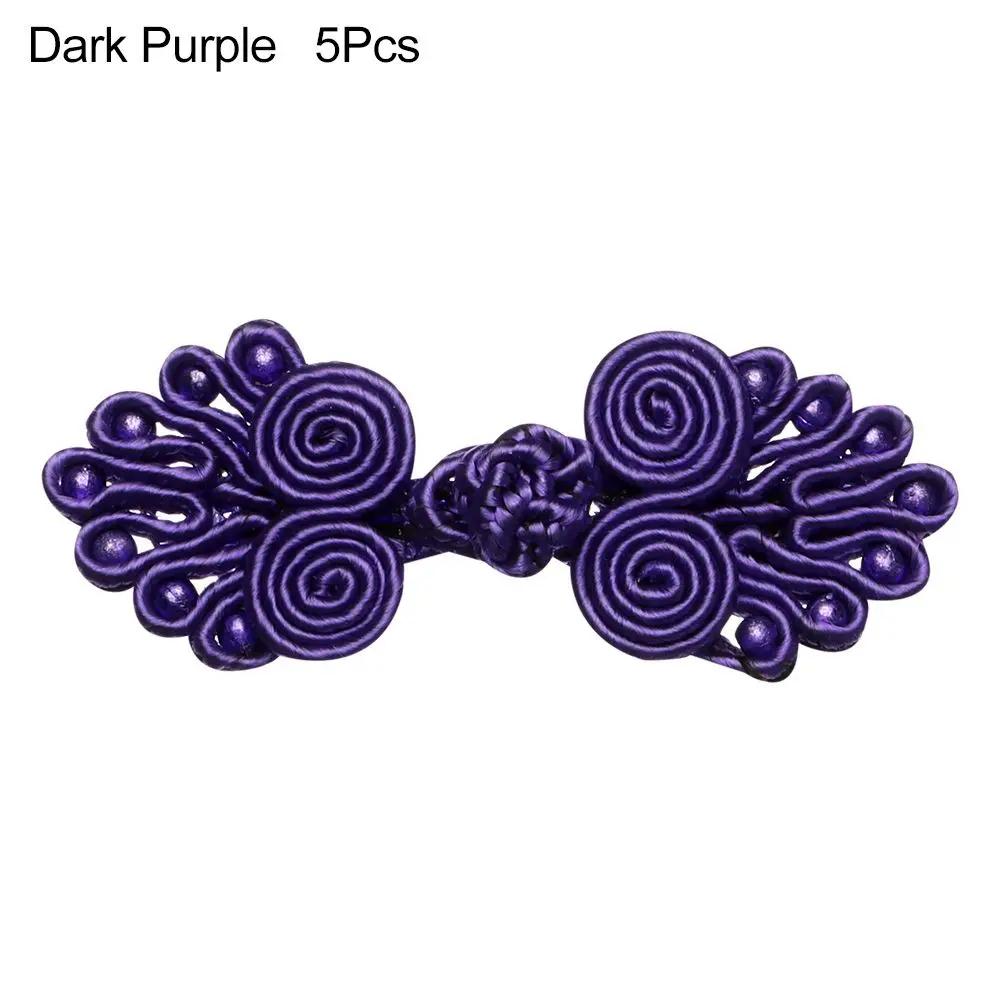 5Pcs Nylon Buttons Chinese Knot Button Chinese Handmade Cheongsam Buttons Knot Fastener Closures DIY Sewing Clothing Accessories