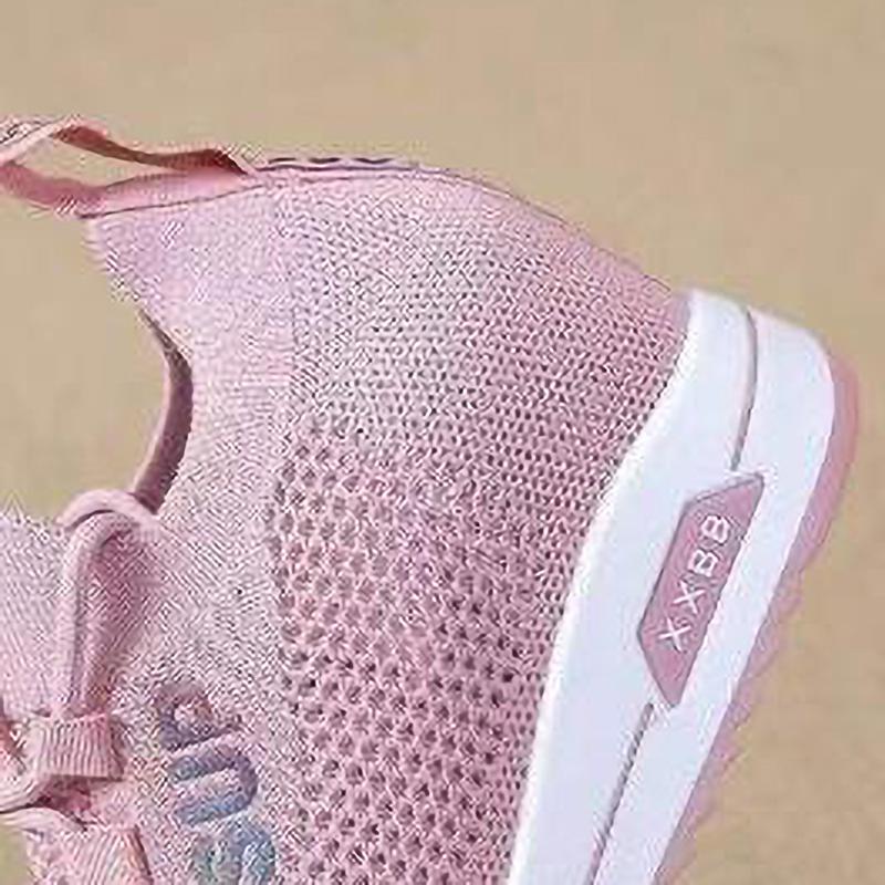 Damen Keilschuhe Plateauschuhe Frühling Atmungsaktive Freizeitschuhe Damenmode Höhenschuhe