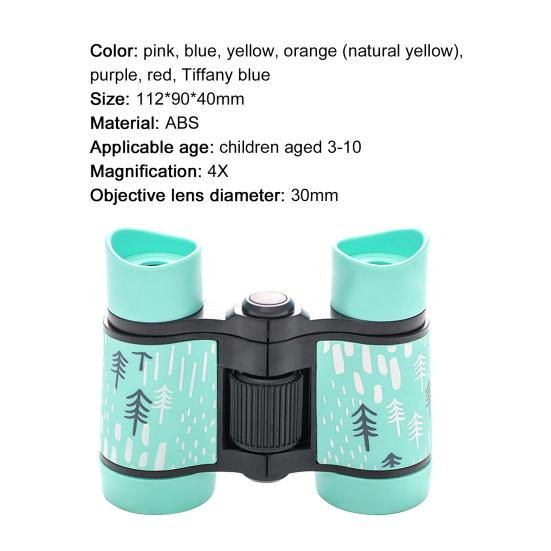 Kids Binoculars Cognitive Ability Anti Slip Vibrant Color High-Resolution Small Telescope Toy
