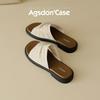 Augustine slippers women's 2025 new summer home wear flat sandals one pedal beach shoes