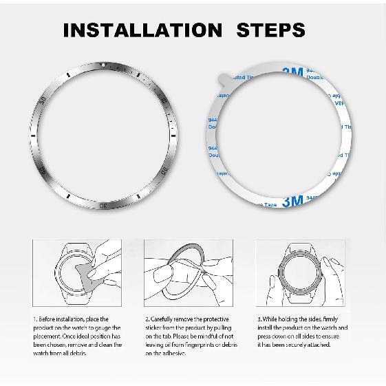 Bezel Cover Compatible with Samsung Galaxy Watch Ultra Classic Case 47mm, Aluminum Metal Bezel Ring Adhesive Cover Anti Scratch Protector Accessory,