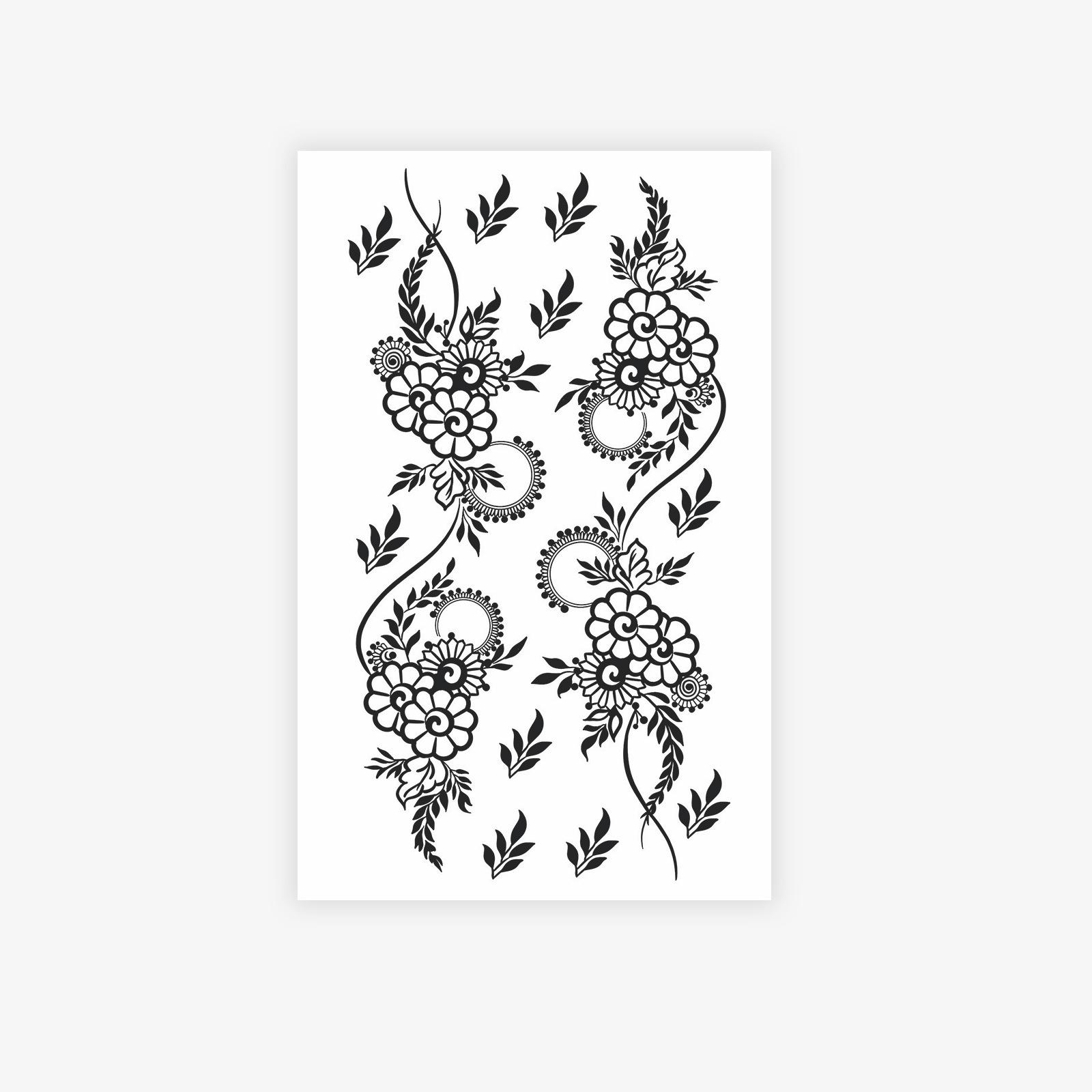 High value small fresh retro simple star moon butterfly tattoo sticker 12*19