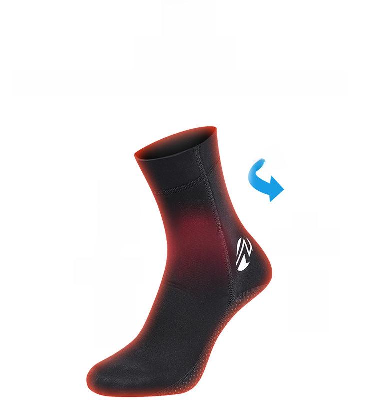 3mm ZCCO Elastic Winter Diving and Anti-Slip Socks with Ankle Support