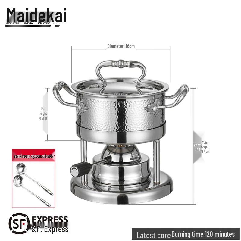 304 Stainless Steel Personal Gas Hot Pot Gas Stove Mini Hot Pot