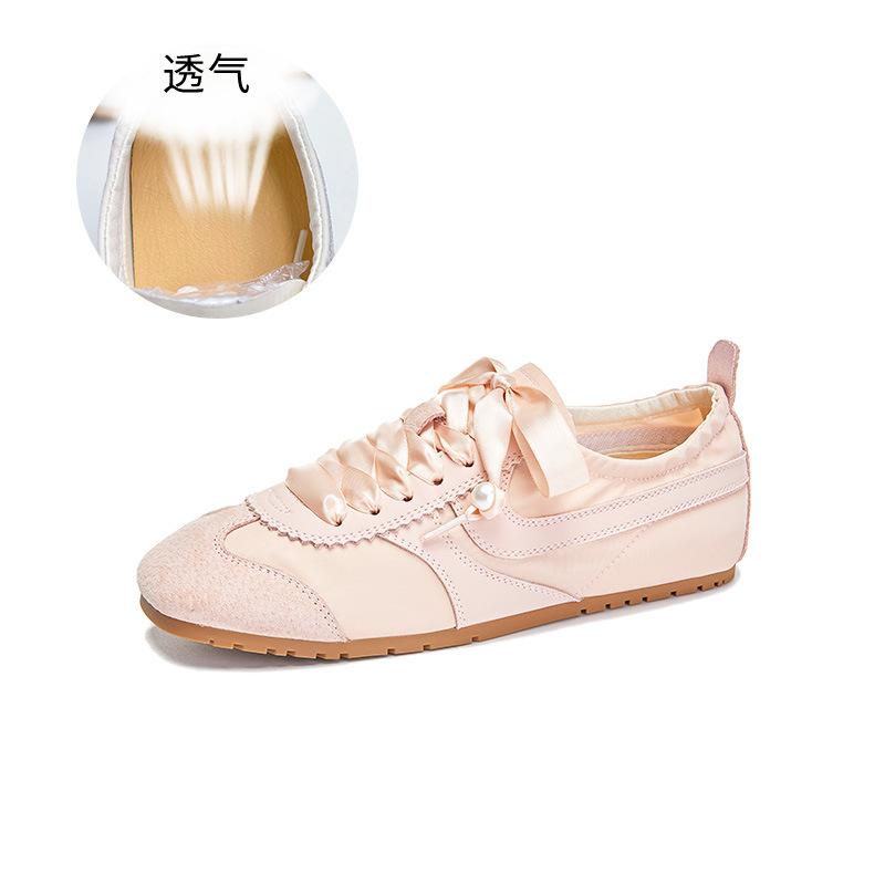 Leather Forrest Gump shoes women's 2025 summer new flat-soled sports shoes casual breathable women's shoes ballet training shoes trendy shoes