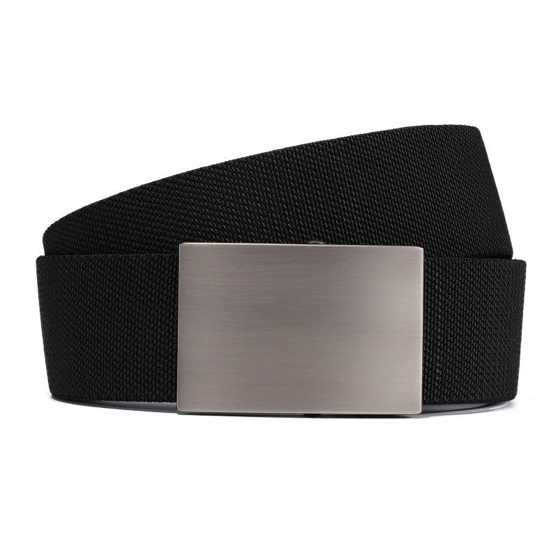 Men's Belt Automatic Buckle Nylon Outdoor Commuting Casual Canvas Belt Alloy Infinity Adjustment Belt Men