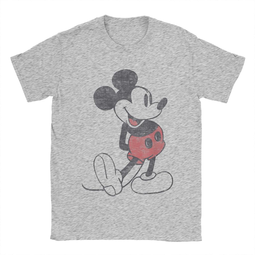 Streetwear T Shirt Mickey Friends Mickey Mouse Vintage Portrait Cotton T-Shirts  Hippie Tshirt for Male Summer Short Sleeve Tops