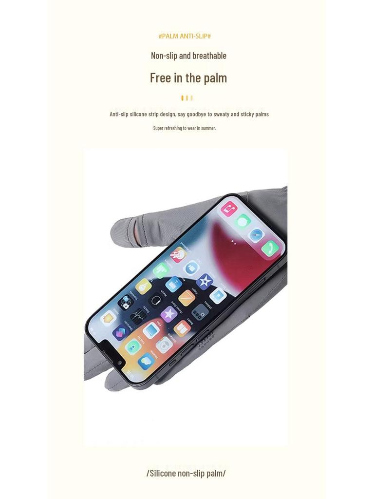 Women's Fingerless Ice Silk Cycling Gloves - UV Protection, Non-Slip, Breathable Summer Outdoor Sports Gloves