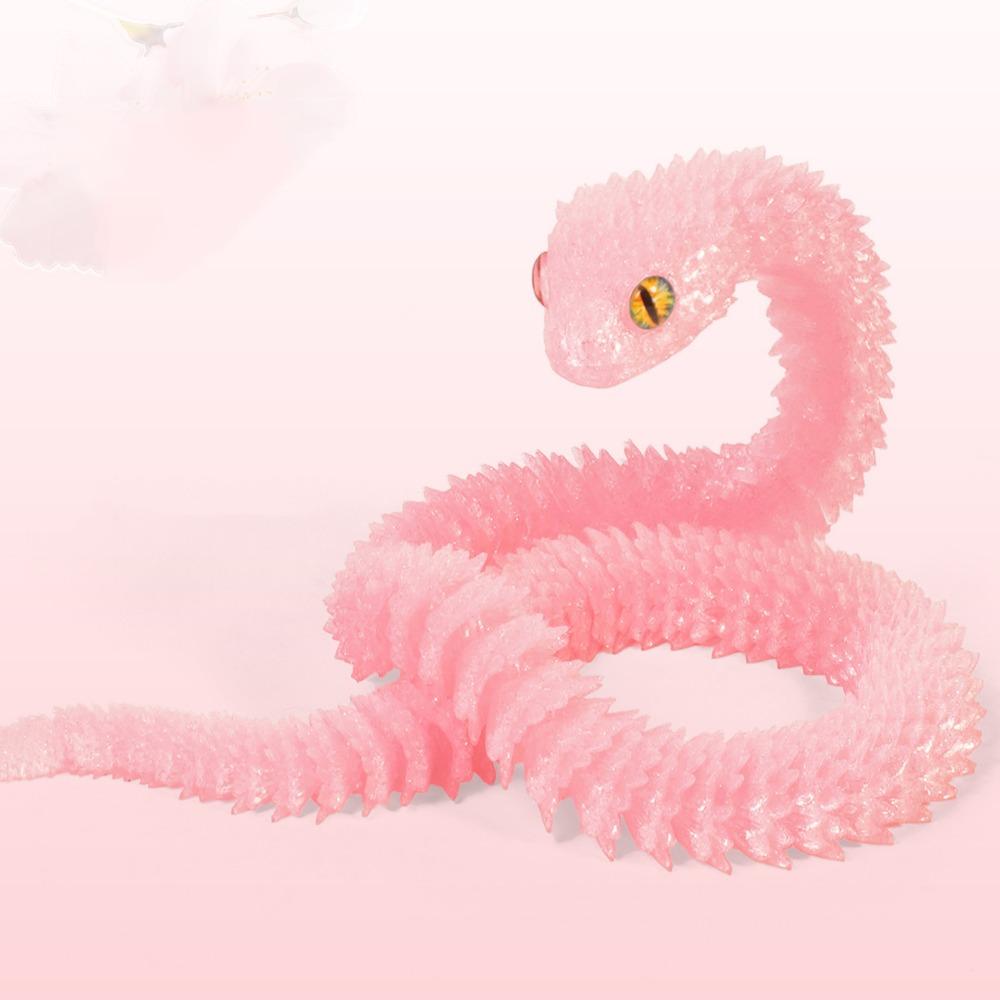 

Multicolor 3D Printed Snake Toy 30/45/60cm Simulation Snake Model Desktop Ornament 30cm-style A