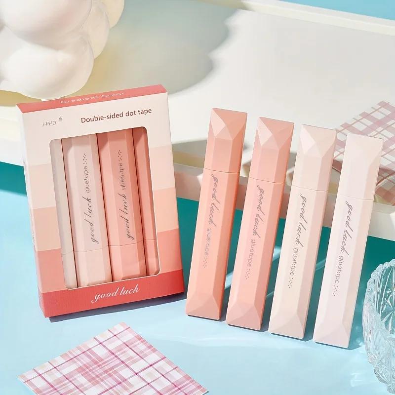 

4pcs Waterproof Tapes, Portable Rubber Rollers for Scrapbooks, Gift Packaging, and Photo Mounting