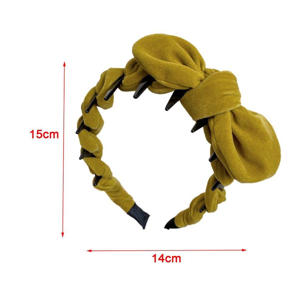 Velvet Hair Accessories Solid Color Hair Bands Autumn Fascinator  Women Girls