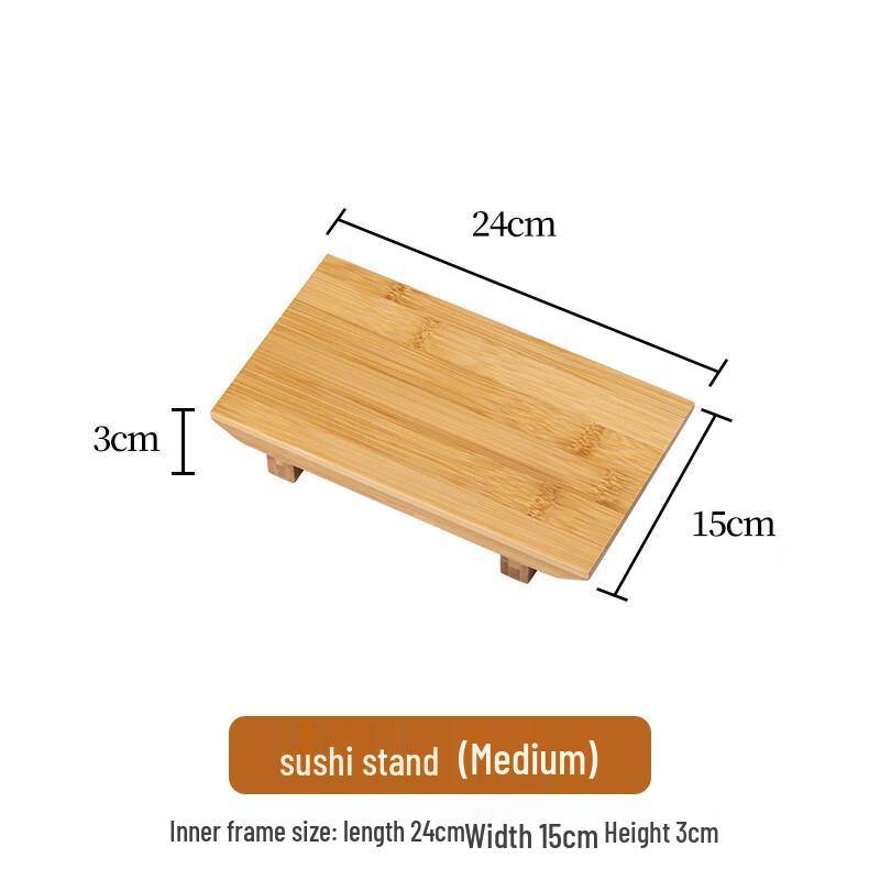 ZISIZ Bamboo Wood Rectangular Serving Plate for Sushi & Sashimi