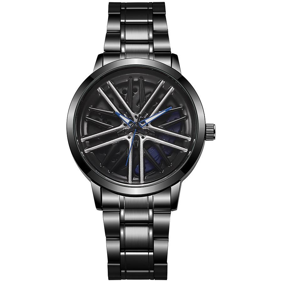 Mens Fashion Alloy Quartz Watch With Rotatable Dial For Casual Wear
