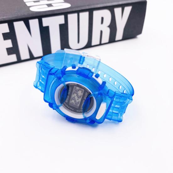 Montre Digitale Choc Lecture Cadran Rond Résistante Facile Anti-décoloration Montre-bracelet Précise pour Enfants