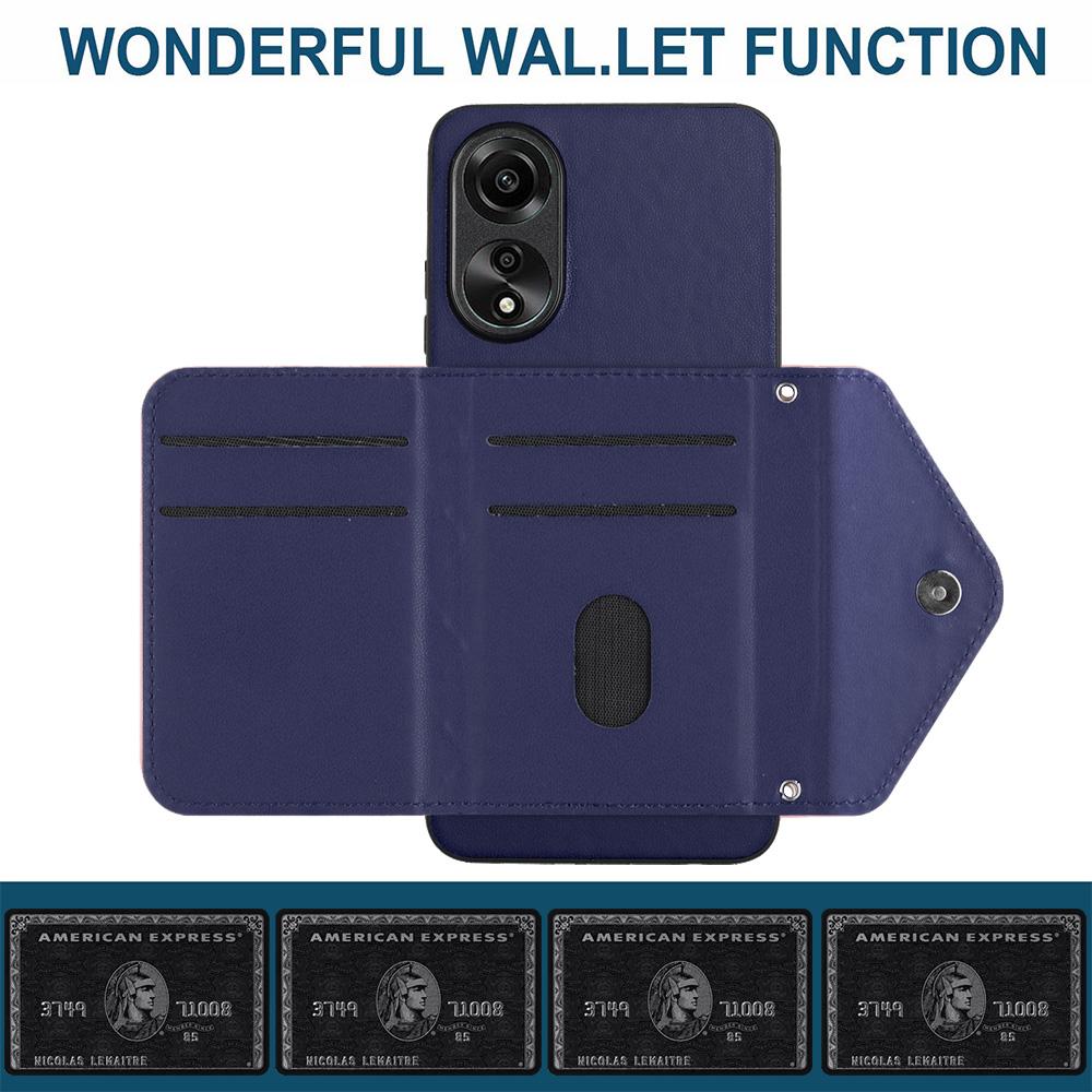 Luxusní sloty pro více karet ve stylu CC Peněženka Kožené pouzdro Zadní kryt pro OPPO A17 A38 A18 A58 A58X A78 A1X A78 K11X Reno10