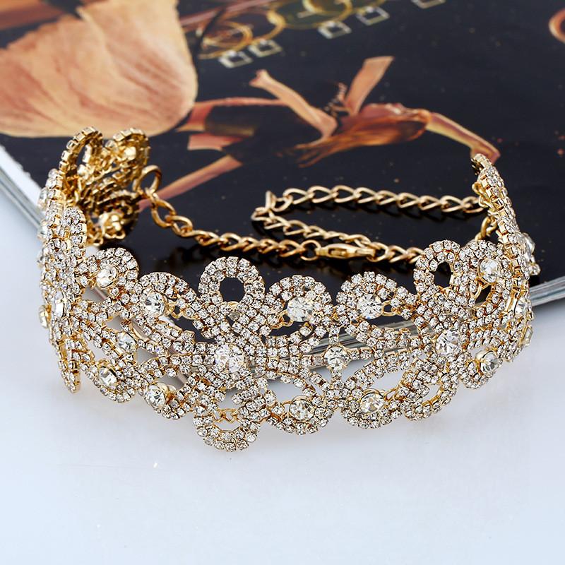 Euro Style Jewelry Necklace With Rhinestones For Women Men Gift