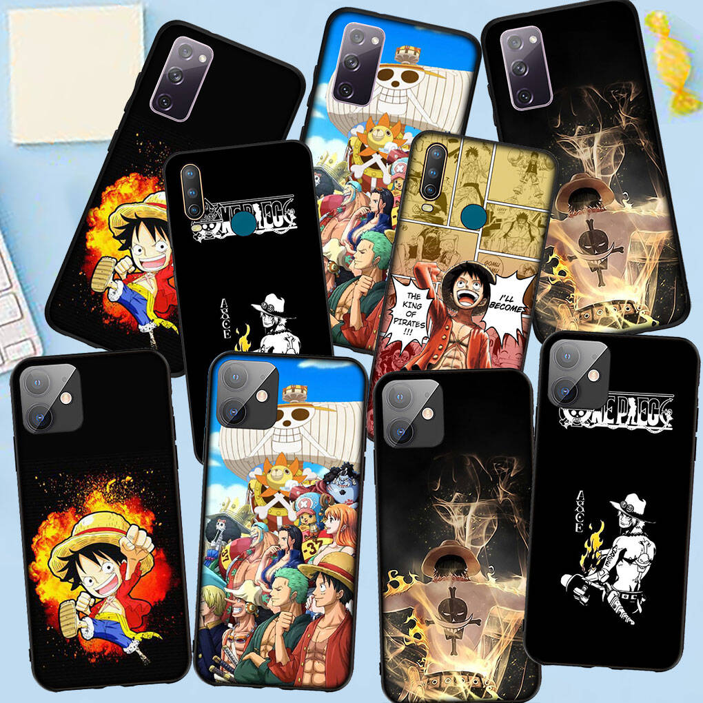 Phone Case for Samsung Galaxy S25 S23 S24 Ultra FE Plus A05 A06 A15 A16 A36 A37 A35 A34 A54 A52 A55 A56 A57 A25 A26 A53 A17 Luffy One Piece Ace Cover