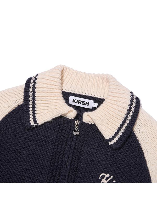 KIRSH Cowichan Loose Fit Knit Zip-Up [Dark Navy]