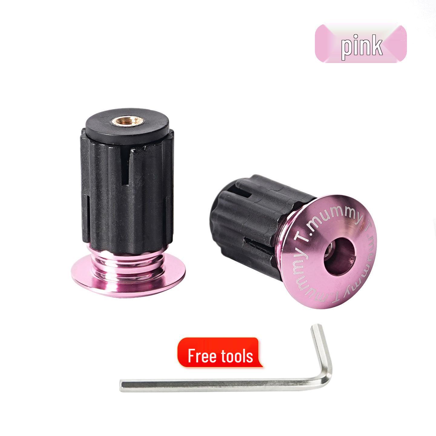 TMUMMY Iridescent Aluminum Bike Handlebar End Plugs - Expansion Grip Accessories