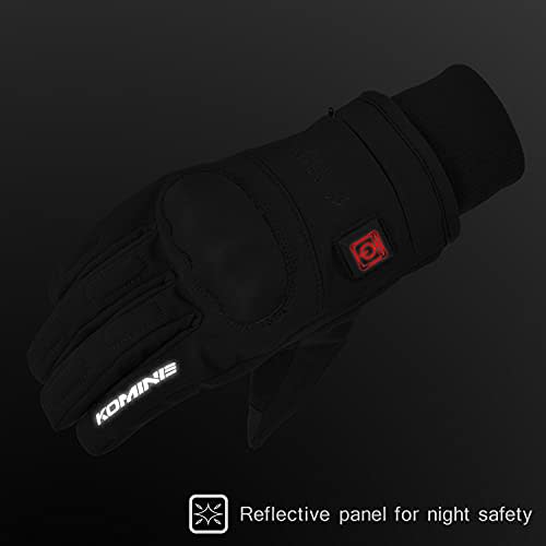 Komine Cycling Unisex Adult Motorcycle EK-216 12V Protect E-Gloves Black L