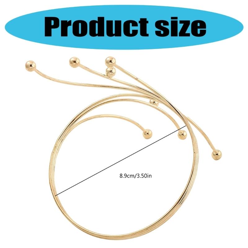 Adjustable Metal Open Bangle Bracelet For Women Fashionable Upper Arm Bracelet Arm Jewelry for Evening Party Banquet