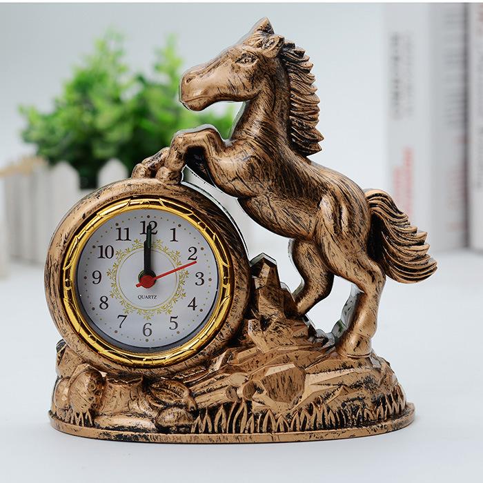 European creative table retro horse dolphin alarm clock clock export