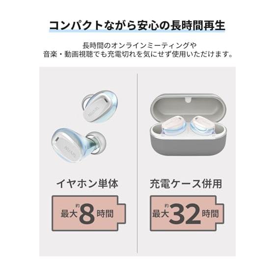 NUARL Mini3 Completely Wireless Earphones, Noise Canceling, Multi-point Bluetooth, Low Latency, Gaming Mode, Up To 32 Hours Playtime, External Sound