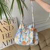 1 Fresh Flower Bag Spring and Summer Thin Cotton Shoulder Bag Crossbody Bag Large Capacity Women's Bag