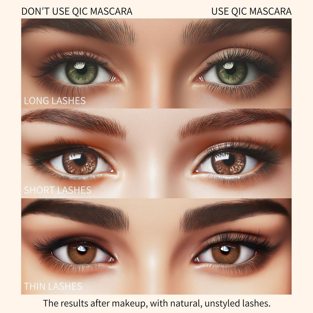 QIC new mascara makeup high heels mascara waterproof non-smudging 4D plump curl