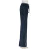 Blue Velvet Casual Pants Streetwear Stitching Straight Trousers Vintage Drawstring Low Rise Loose Women's Pants Basic 2025 Spring Autumn