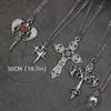 5 Pieces Gothic Pendants - Cross, Wings, Skull, Star, Sword and Butterfly for Men's Jewelry, Daily and Party Accessories