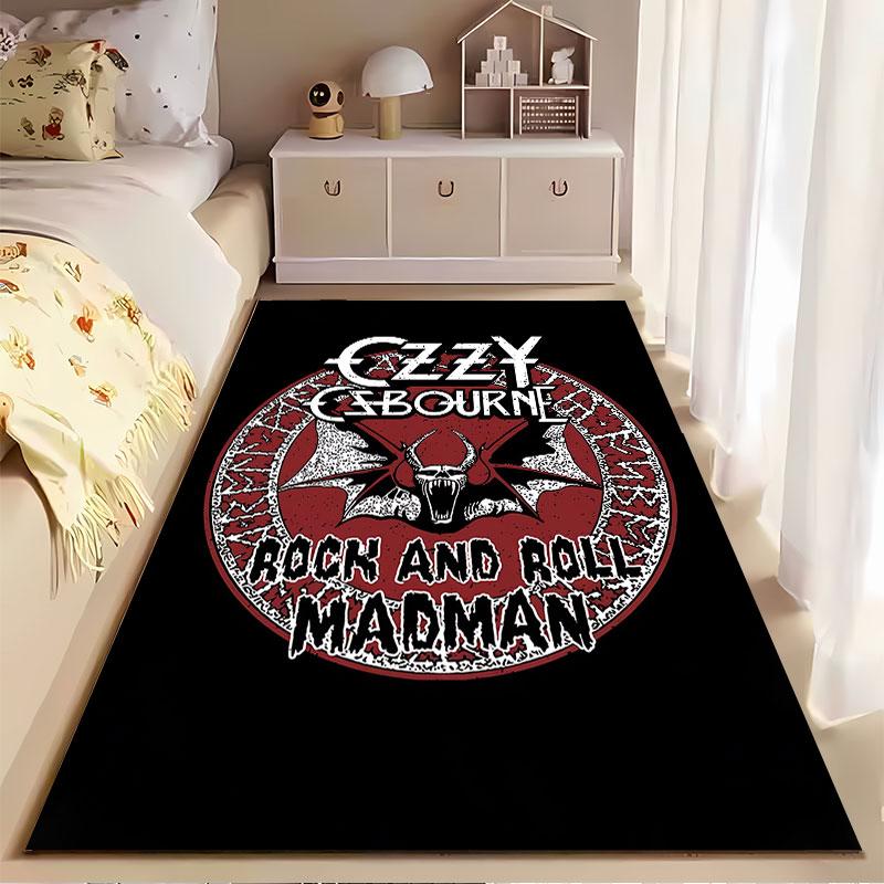 Rock and Roll Bat Design Carpet suitable as a non-slip mat for the living room or bedroom sofa