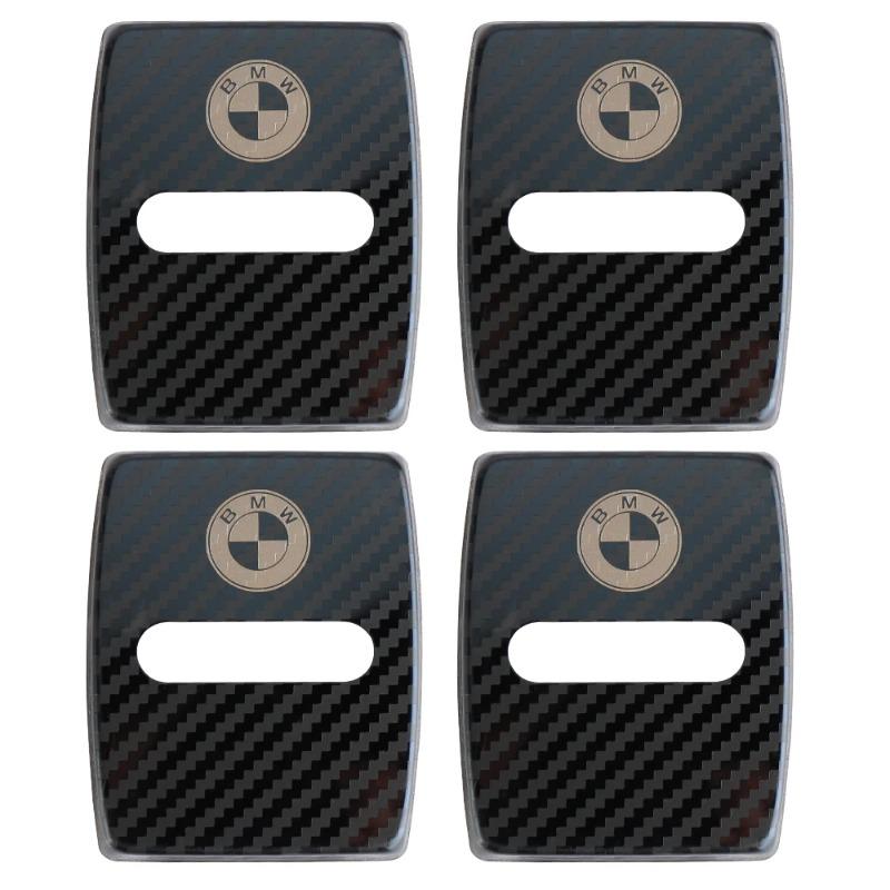 4Pcs Car Door Lock Protective Cover Stickers For BMW X1 X4 M6 X2 X5 X6 M3 M4 M6 GT M2 M5 1 2 3 5 6 Series E60 E46 E80 E92 G30