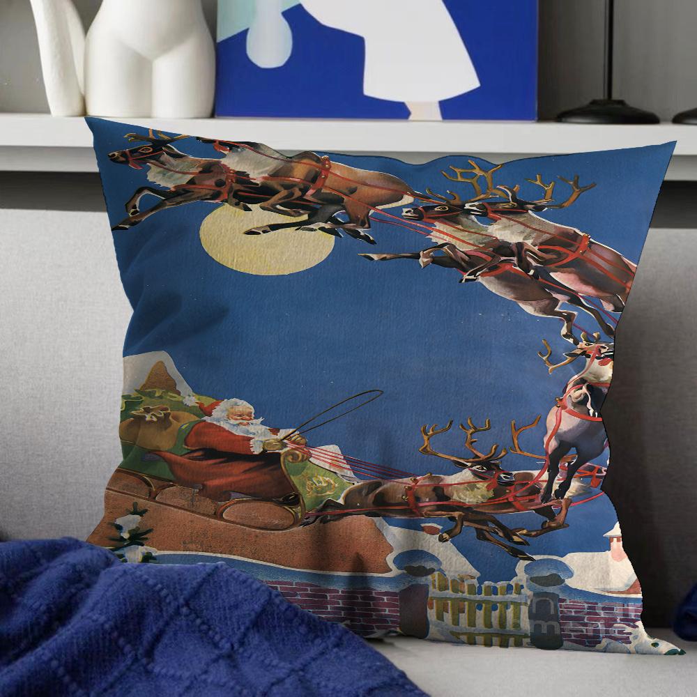 Merry Christmas Pillow Anime Pillow Sofa Bed Head Pillow Cover Cushion Cover 45x45 Cm Fashion