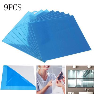 Square Mirror Surface Film Wall Stickers Adhesive Decoration 15 CM X 15 CM