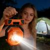 New Camping Fan Outdoor Solar External Digital Display Large Capacity Emergency Power Supply Shaking Head Lighting Fan 2W MA Capacity