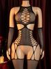 Erotic Bodystocking Underwear Half Sleeves Sexy Lingerie For Women Costumes Sleepwear Fishnet Nightwear See Through Bodysuit