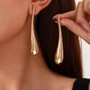 Trendy New Long Water Drop Stud Earrings Retro Ins Style Design Sense Personality Exaggerated Earrings