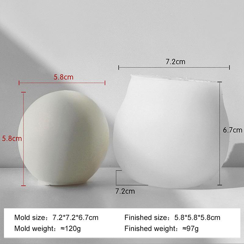

DIY Geometric Sphere Aroma Candle Silicone Mold Handmade Gypsum Resin Mould Round Ball Shape Soap Candles Making Supplies