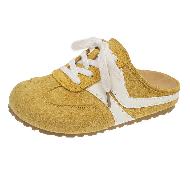 [Amanuo] Platform-soled Boken Shoes Bag Head Half Slippers Women's Summer Outer Wear 2025 New One-pedal Single Shoes De