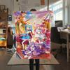 Pretty Cure All Characters pattern Flannel Blanket, High quality Comfortable for All Seasons, Home Decor, Warmth and Comfort, Perfect for Gifts.