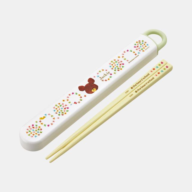 [Bandai] The Little Bear Jackie Slide Chopstick Set 16.5CM