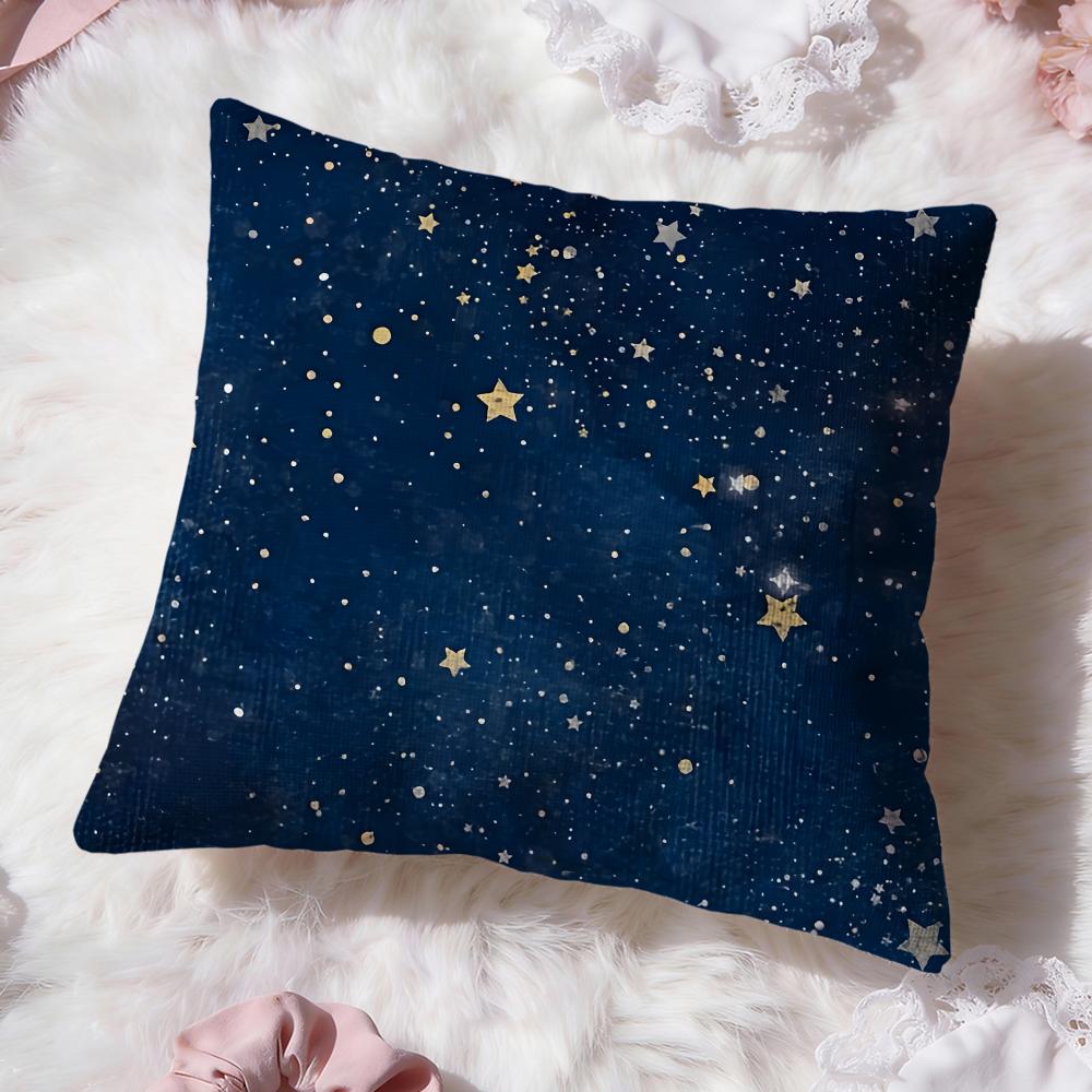 The Starry Sky Cushion Cover Premium Comfort Reversible Pillow Cove Two In One Design for Any Room Car Interior