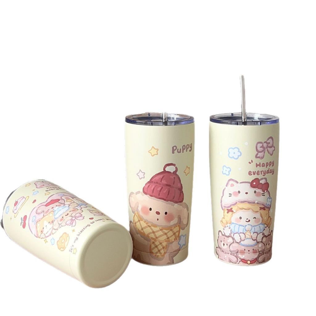 Original~ High-Value Thermos Cup Women'S Water Cup Large Capacity 304 Stainless Steel Coffee Cup Free Cup, Cup