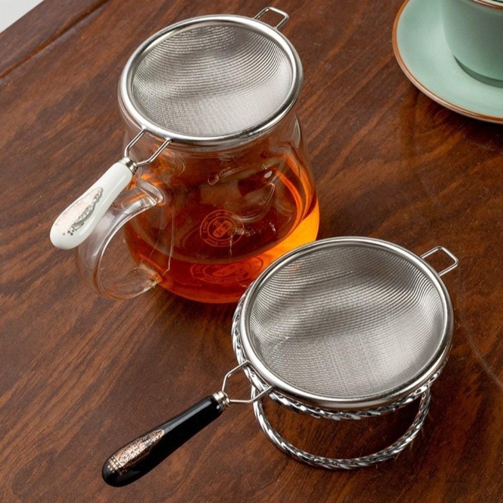 New 304 Stainless Steel Fine Mesh Strainer Long Handle Multi-function Colander Sieve Fine Mesh Oil Strainer Kitchen Baking Tools