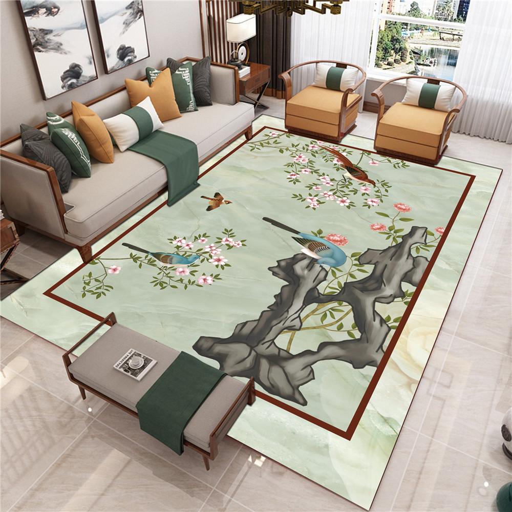 New Chinese Style Living Room Carpet Chinese Style Sofa Coffee Table Mat Bedside Classical Style Carpet