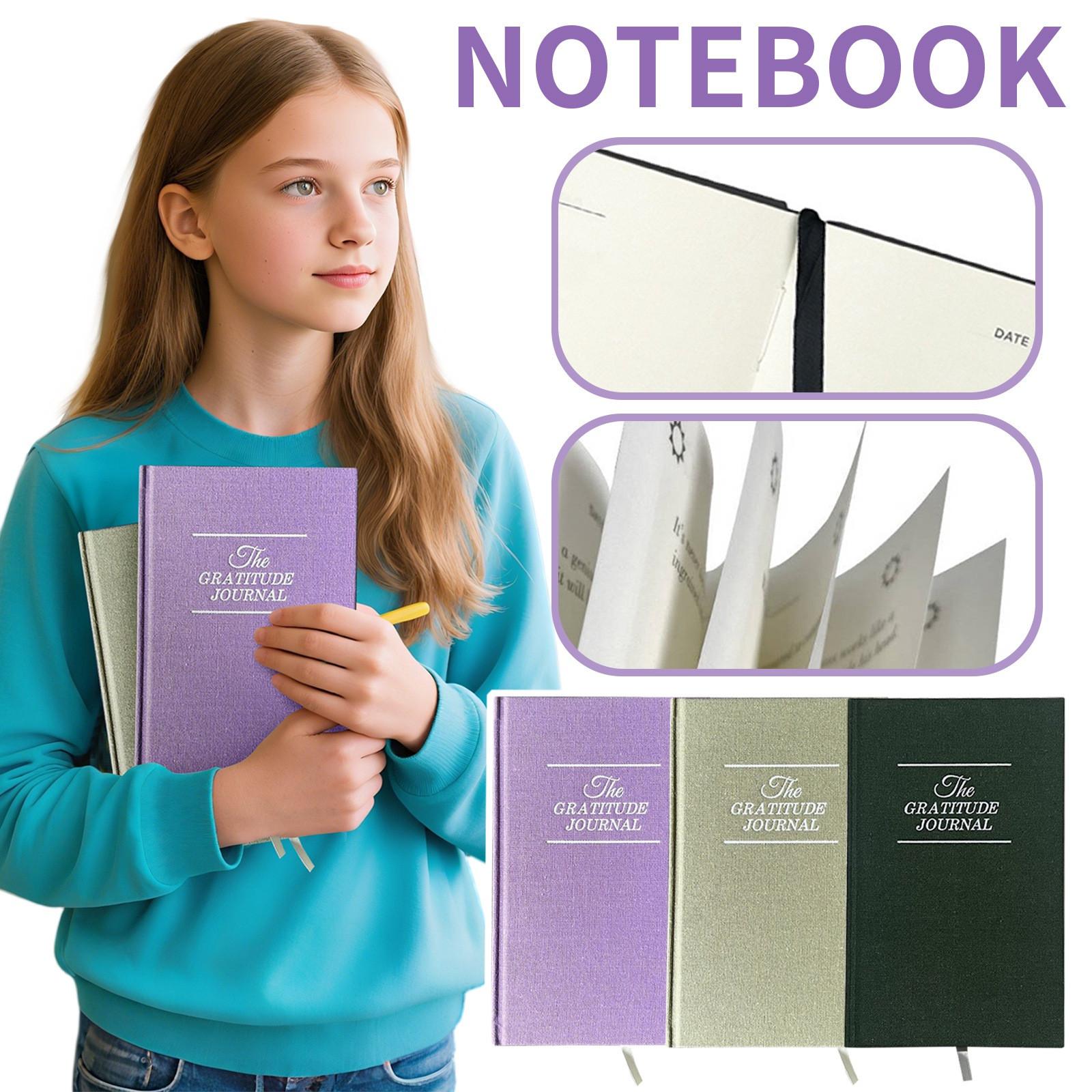 

5-minute Gratitude Diary Schedule English Notebook Gold-stamped Hard Notepad Gratitude Book. One Size темно-зелений колір