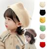 Korean Style Girls Knit Beret Hat Knitted Yarn Toddler Beret Cap  Autumn Winter Wear