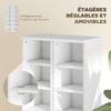 CD/DVD Storage Column Shelves, Set of 2, 12 Compartments, 204 CDs, 21 x 22.5 x 88.5 cm, White