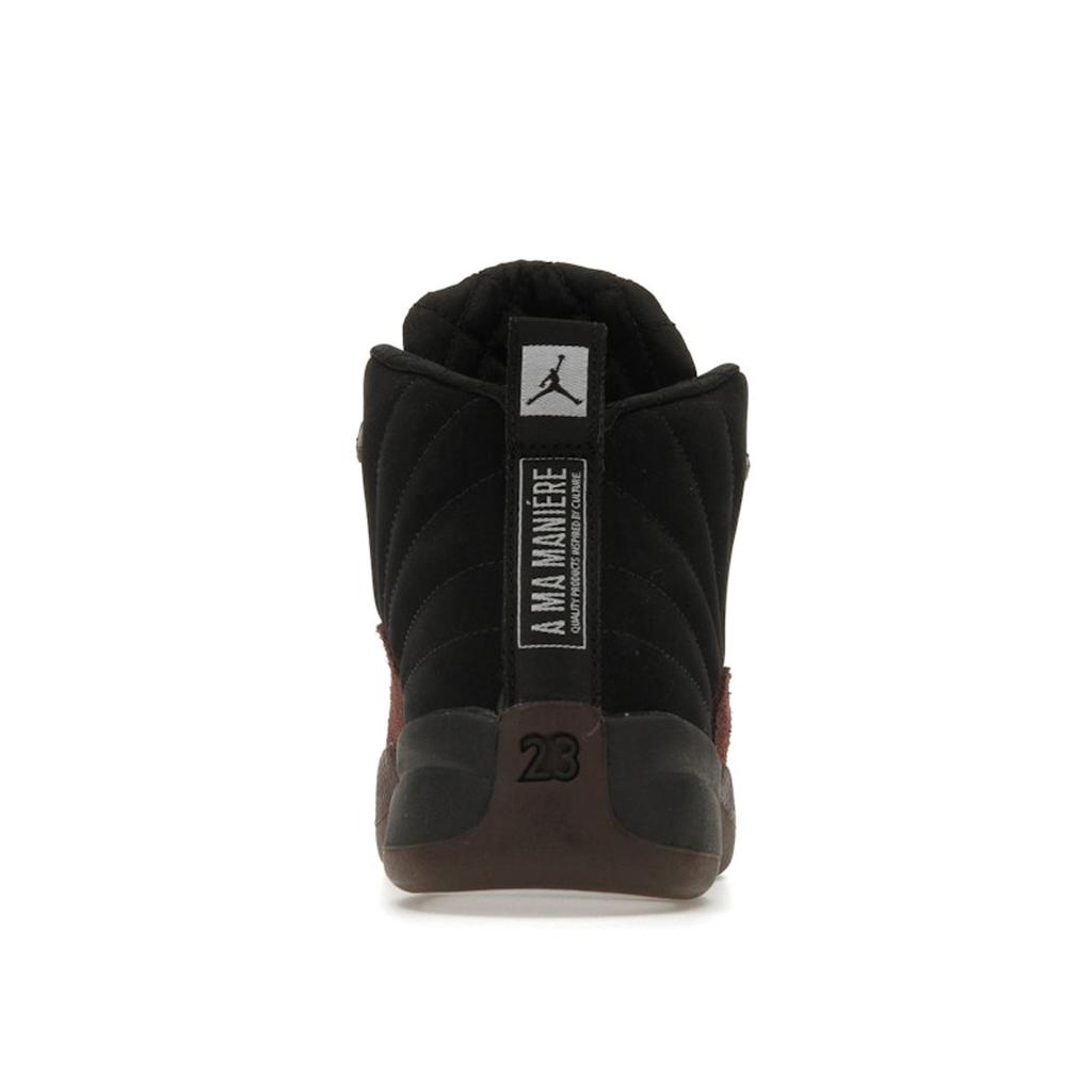 A Ma Maniére X Air Jordan 12 Retro SP PS Black Kids Sneakers Burgundy-Crush FB2686-001
